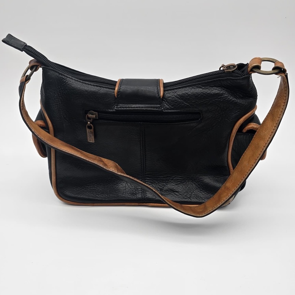 Illution Leather Handbag - Black and Brown - Picture 5 of 8